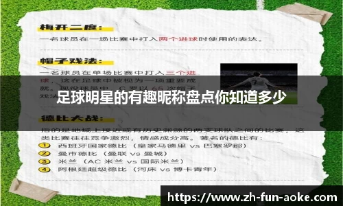 足球明星的有趣昵称盘点你知道多少